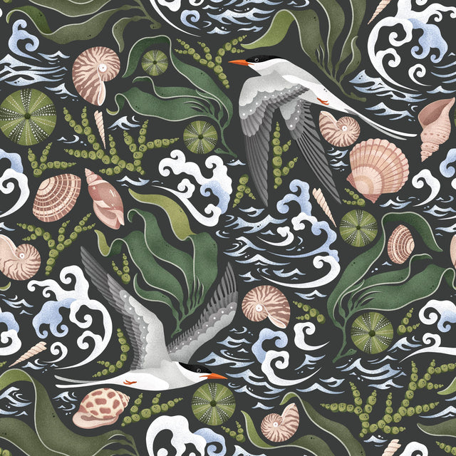 Terns at Sea — Seaweed Green