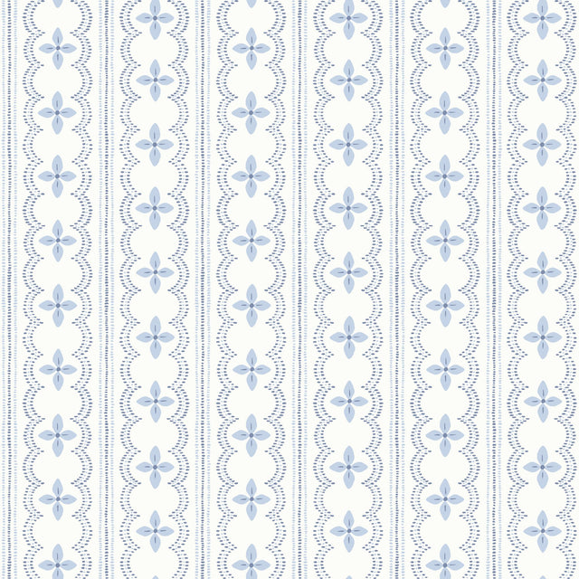 Blue on cream